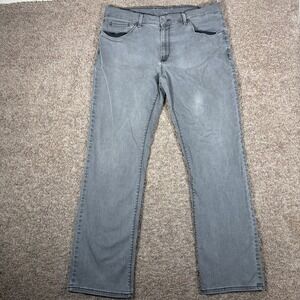 Mott & Bow Mens Gray Straight Leg Jeans Size‎ 36x32 Comfort Stretch Denim